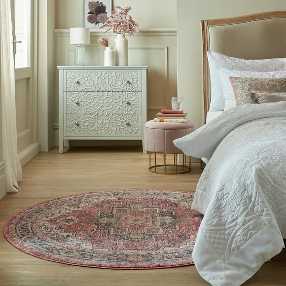 Dunelm Rag Rug Dahria Traditional Round Rug by Dunelm | uFurnish.com