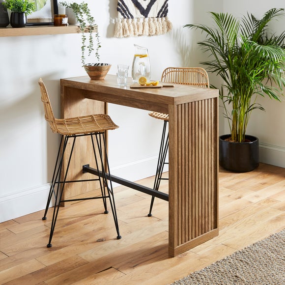 Bryant 2 Seater Bar Table, Mango Wood Effect by Dunelm | ufurnish.com