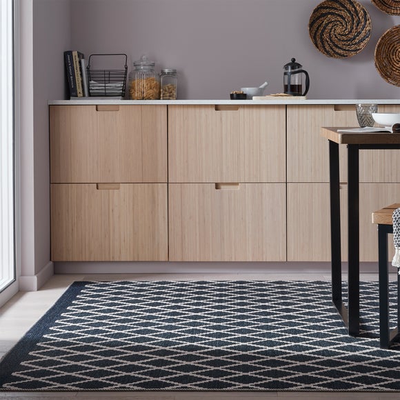 Geo Trellis Washable Rug by Dunelm | ufurnish.com