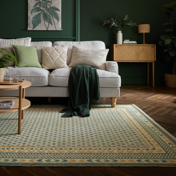 Mara Woven Jute Border Rug by Dunelm | ufurnish.com