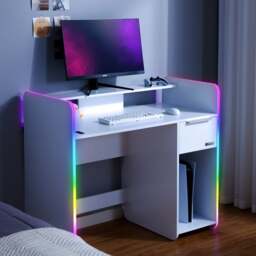 X Rocker X-Rocker Electra Rgb Gaming Desk 110Cm Wide Pc Computer Table ...