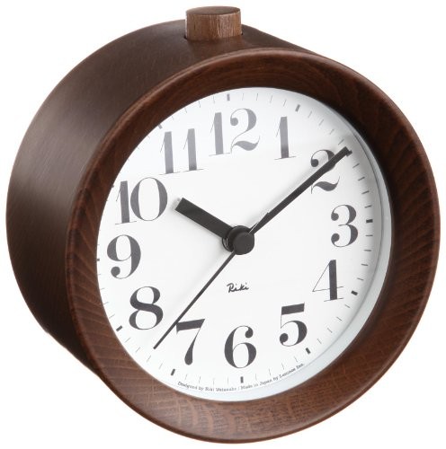 Lemnos Riki Alarm Clock Alarm Clock Brown Wr09-15 Bw Table Clock
