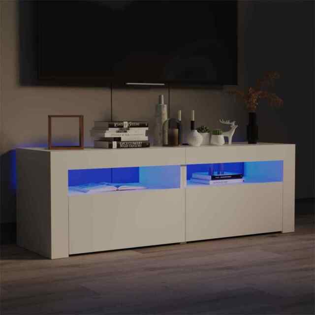 Tv Cabinet With Led Lights Entertainment Centre Tv Stand Media Tv Unit ...