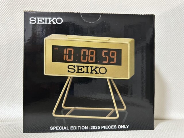 Seiko Tokyo 2025 Limited Edition Mini Sports Timer Clock Gold