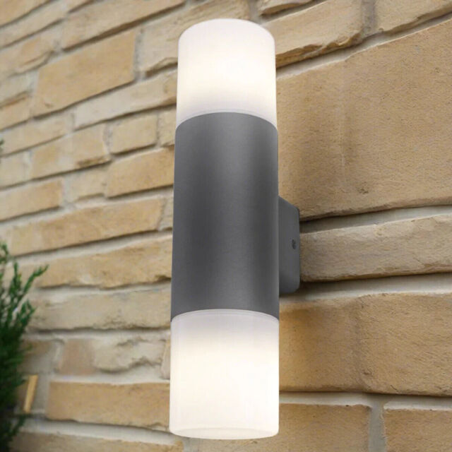 Cgc Dark Grey Up Down Wall Light Outdoor Garden Porch Patio Security by ...