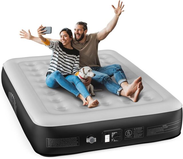 Air Inflating King Inflatable Air Mattress With Built-in Pump, Quick Self-inflation ...