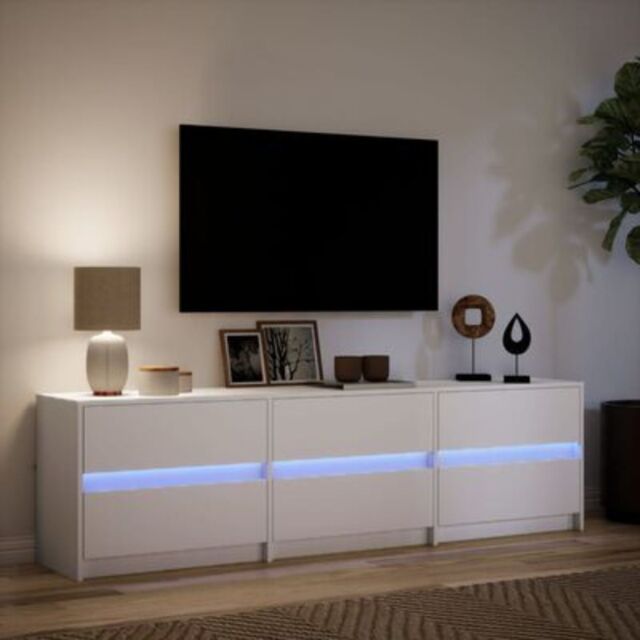 Tv Cabinet With Led Lights Media Tv Unit Living Room Television Led by ...