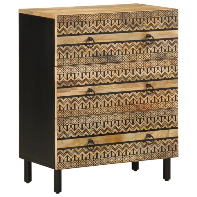 Solid Raud Cupboard Sideboard Cupboard Storage Cabinet Highboard Solid Rough Wood Mango by ...