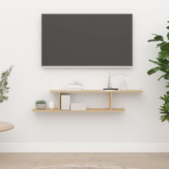 42″ TV Stand With 5 Open Shelves – Engineered Wood, Contemporary Design, Cable Management
