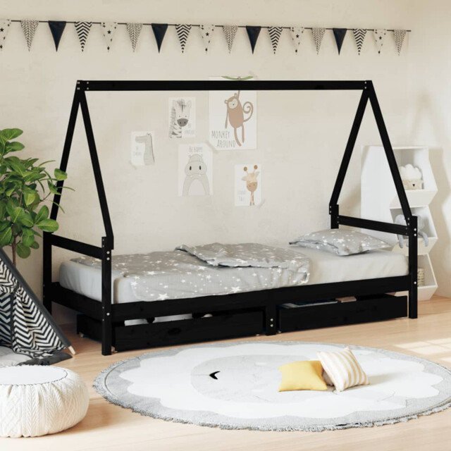 Kids Bed Frame With Drawers Bed Base Children's Bed Solid Wood Pine by ...