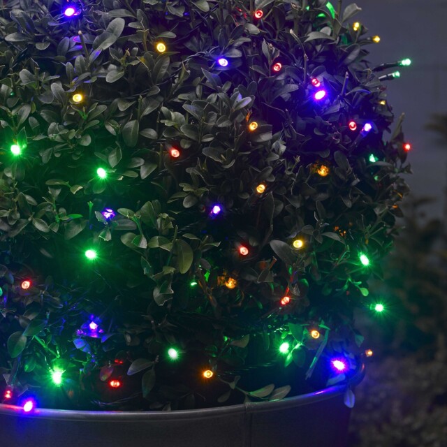 Solar Multi Coloured Fairy Lights 50 Led - Static, Flashing, by eBay ...