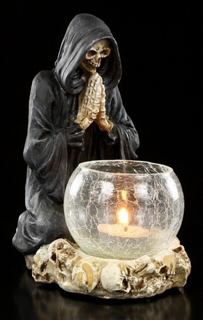 Light the Way Reaper Skull Tea Holder 26.5cm main image 1