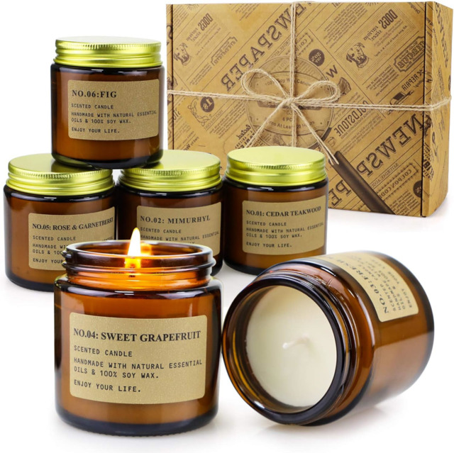 Scented Candles Gift Set For Women, 6 Pack 3.5 Oz Candles Set, 150 by ...