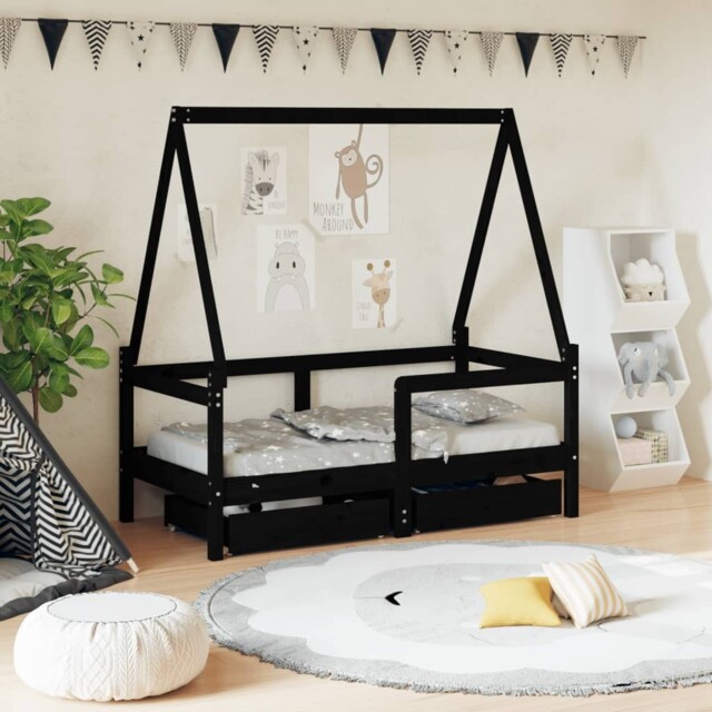 Kids Bed Frame With Drawers Bed Base Children's Bed Solid Wood Pine by ...