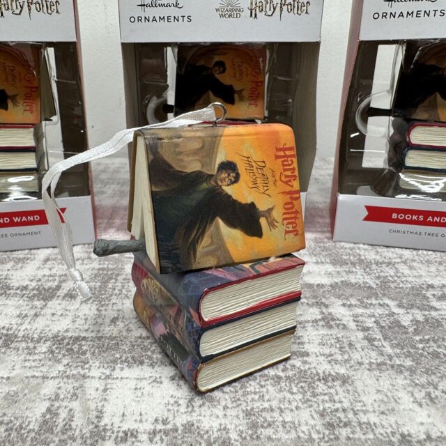 Hallmark Harry Potter Stacked Books With Wand Christmas Tree Hanging by ...