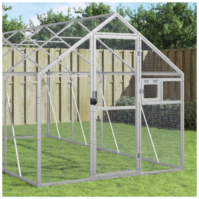 Photo inspiration: Silver Aluminium Bird Aviary 1 79X6X1 85M With Lockable Door Photo Inspiration