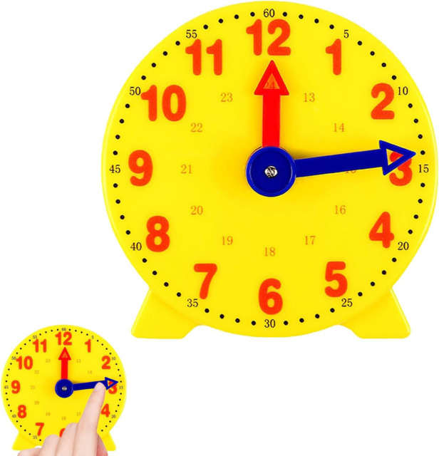 Mekeet Teaching Clocks For Children 24-hour Time Clock Learning Clock ...