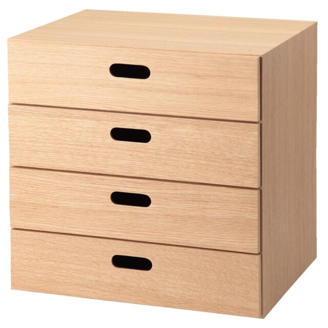 Muji Stacking Chest Width 37 X Depth 28 X Height 37 Cm 4 Drawers Oak by ...