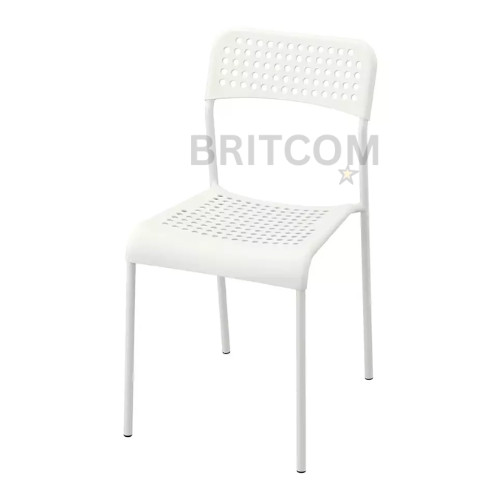 Ikea Adde Chair Durable Steel Frame Stackable White Kitchen Home by ...