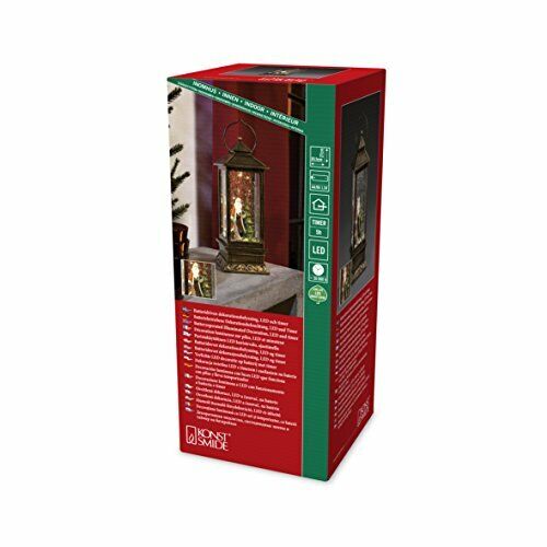 Konstsmide 2888-000 Led Snow Lantern With Santa Scene, Water Filled ...