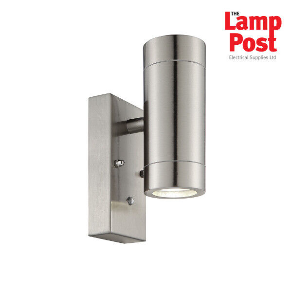 Saxby 90130 Palin Up & Down Outdoor Wall Light With Photocell Dusk To ...
