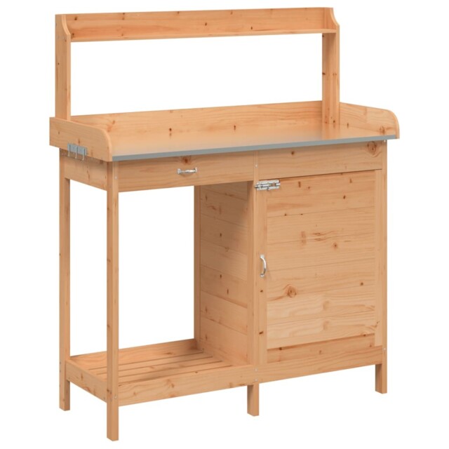 Potting Table With Cabinet Potting Bench Plant Table Solid Wood Fir by ...