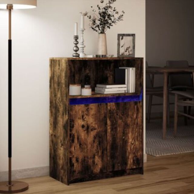 Led Sideboard Cabinet Home Storage Display Cupboard Buffet Rgb Led by ...