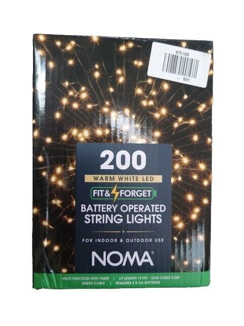 Noma 200 Warm White Led Multi Function String Lights, Battery by eBay ...