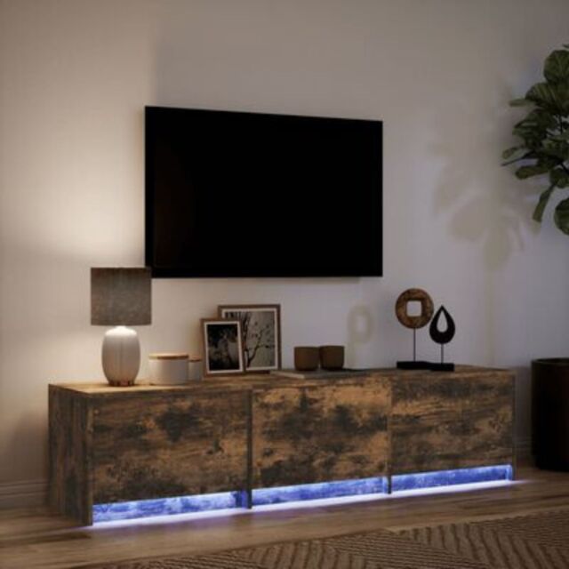 Led Tv Cabinet Stand Media Entertainment Television Rgb Led Lights by ...