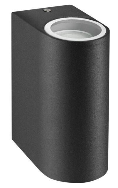 Modern Black Up Down Double Wall Light Gu10 Ip44 Outdoor Garden Light ...