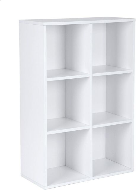 Vasagle Bookcase, Wooden Bookshelf With 6 Compartments, Floor Standing ...