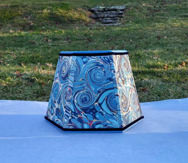 Lampshade Cover - Marbled Mountain Blue main image 0