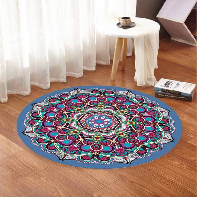 Mandala Rug, Round Pattern Round, Popular Themed Mandala, Living Room ...