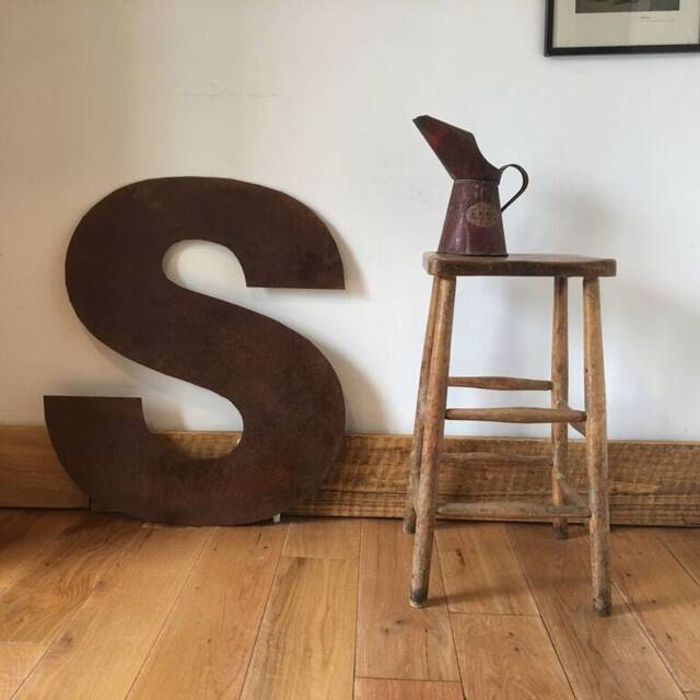 xl Rusty Metal Letter S/70cm /Personalised Gift /Vintage /Industrial ...
