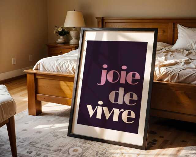 Joie De Vivre Print - French Typography, Minimalist Home Decor by Etsy ...
