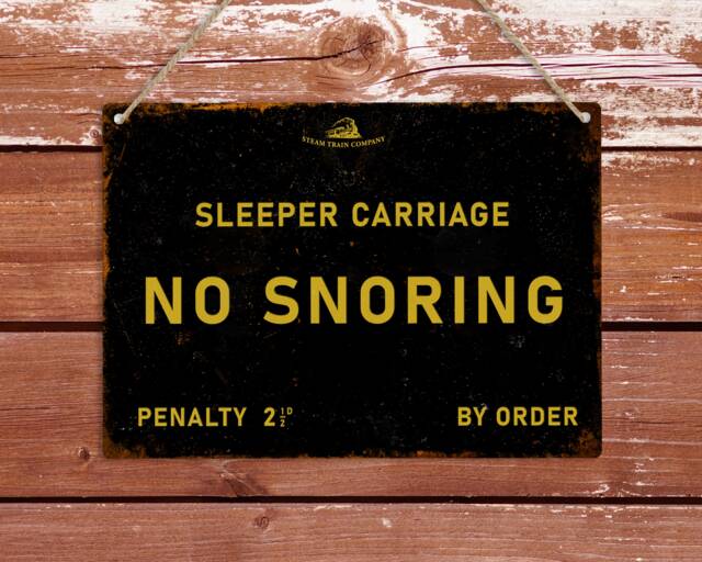 No Rough Sleeper Sign Sleeper Train Carriage Metal Sign, Funny Retro Bedroom Wall Plaque ...