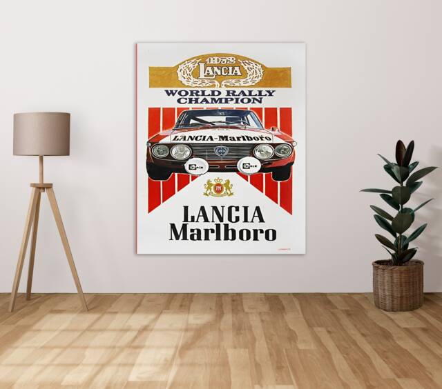 Lancia Marlboro World Rally Champion Car Racing - Metal Sign Plaque ...