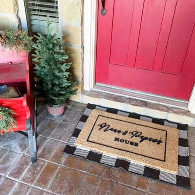 Personalized Grandparents House Doormat Custom Grandma Grandpa Gift Rug ...
