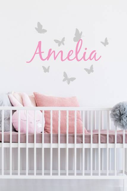 Personalised Butterfly Name Wall Decal - Nursery Decor by Etsy ...