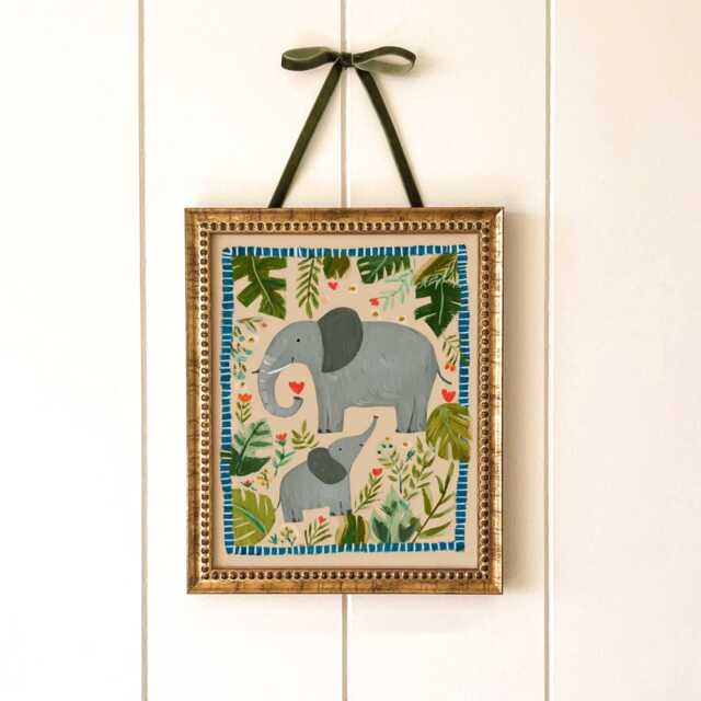 Elephant Nursery Print Mother & Baby Art Jungle Wall Decor Room ...