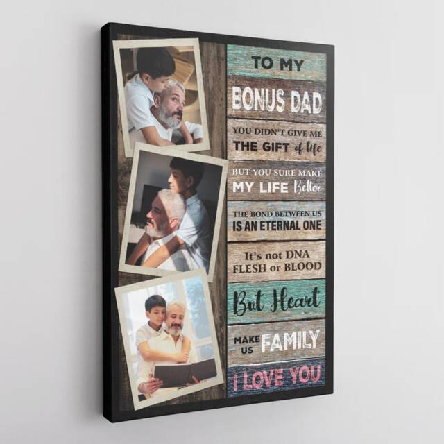 To My Bonus Dad - Heart Makes Us Family - Bifold Wallet