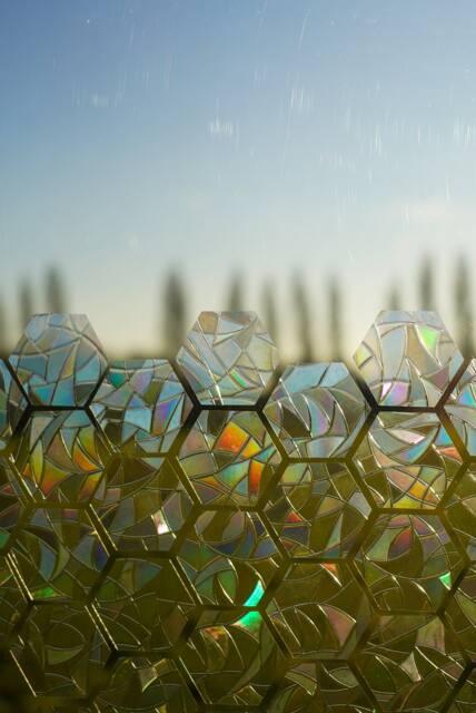 12 Pack Electrostatic Hexagon Suncatchers - Luminous Window Clings ...
