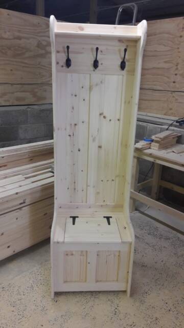 2Ft Wide Boot Room Hallway Bench, Monks Bench, Shoe Storage, Coat Rack ...