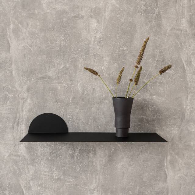 Picture of Wall Hanging Shelf, Black Steel. Home Decor. Interior Detail. Handmade ...