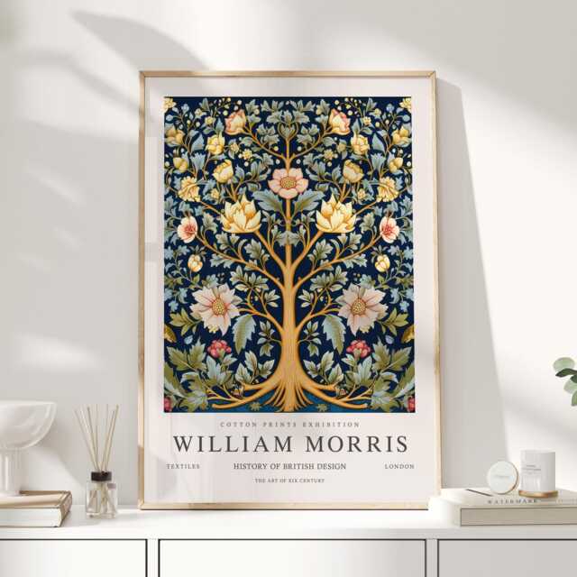 William Morris Print, Art, Exhibition Poster, Uk, Tree Of Life