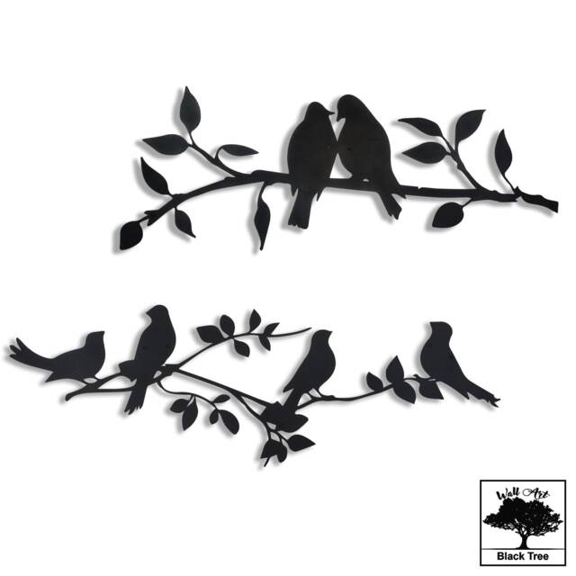 Birds On Branch Metal Wall Art Oversized 2-Piece Decor by Etsy ...