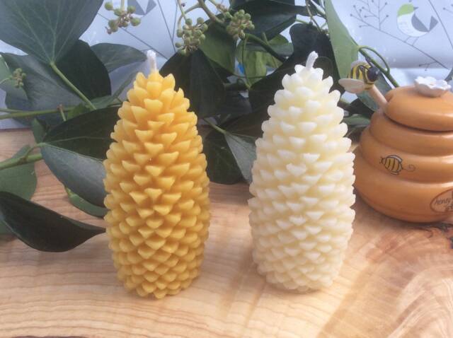 Pine Cone 100% Beeswax Candle 11x5cm Made With Devon Wax by Etsy ...