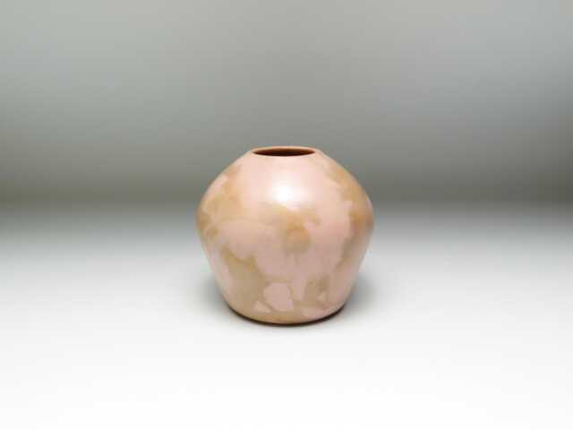 Small Angular Ceramic Vase Wheel Thrown Earthenware Pottery With Coral ...