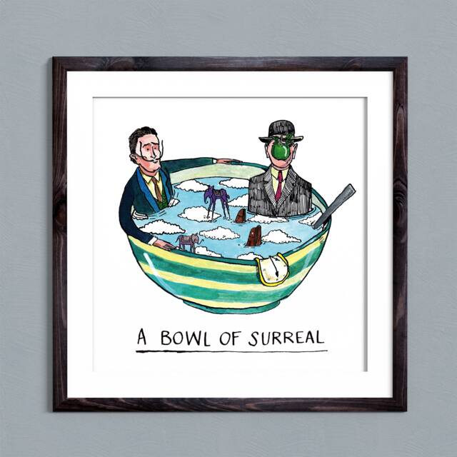 Bowl Of Surreal - Surrealism Print Art Abstract Pun Funny Jelly ...