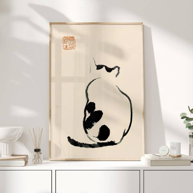 Matsumoto Hoji Cat Print, Poster, Japanese Vintage Wall Art, Woodblock ...